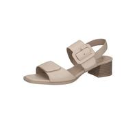 CAPRICE Sandales femme à talons en cuir Élégantes, Crème (Offwhite Nappa), 38 EU