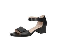 CAPRICE Sandales femme en cuir à talon trapèze, Noir (Black Nappa), 39 EU