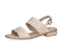 CAPRICE Sandales Femme Plates en Cuir avec Assise Plantaire, Ivoire (Offwhite Soft), 40 EU