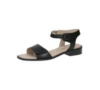 CAPRICE Sandales femme plates en cuir Festives, Noir (Black Nappa), 40 EU