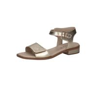 CAPRICE Sandales femme plates en cuir Festives, Or (Lt.Gold Metal.), 36 EU