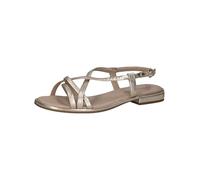CAPRICE Femme Damen 9-28100-44 Sandale Plate, Lt.Gold Metal, 38 EU
