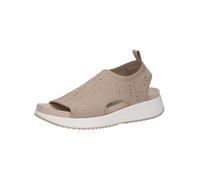 CAPRICE Sandales plates femme à semelle intérieure souple Confortables, Beige (Sand Knit), 41 EU