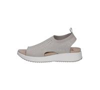 CAPRICE Sandales Plates Femme à Semelle intérieure Souple Confortables, Gris (Lt Grey Knit), 39 EU