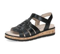 CAPRICE Sandales Plates Femme en Cuir avec Fermeture à Scratch
