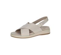 Caprice Sandales plates femme en cuir avec fermeture à scratch Crème (Cream Perlato) 38 EU