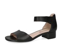 CAPRICE Sandales pour Femme avec Talon en Cuir avec lanières, Nappa Noir, 38.5 EU