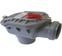 Capricorn Bouchon anti-retour FI 50 | avec raccord vertical - Ø DN 50/50 mm | avec clapet anti-retour verrouillable en acier inoxydable | gris