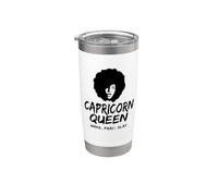 Capricorn Queen Wake Pray Slay Cadeau du Zodiaque Femmes Gobelet isotherme en acier inoxydable double paroi