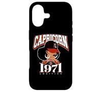 Capricorne 1971 Astro Year Melanated Queen Afro Goddess Coque pour iPhone 17