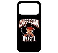 Capricorne 1971 Astro Year Melanated Queen Afro Goddess Coque pour iPhone 17 Pro Max