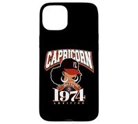 Capricorne 1974 Afro Queen Zodiac Birthday Soul Cadeaux naturels Coque pour iPhone 15 Plus