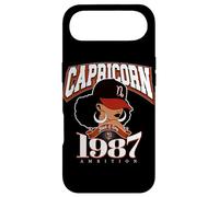 Capricorne 1987 Queen Zodiac Traits Afro Diva Anniversaire Coque pour iPhone Air