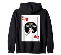Capricorne Astrologie Noire Reine Blackjack Cartes Poker Sweat à Capuche