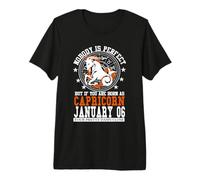 Capricorne Janvier 06 Zodiaque Astrologie Astrologie Horoscope Signe T-Shirt Haut de Gamme