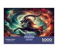 Capricorne Jigsaw Puzzle 1000 Pièces Adapter Les Adultes Ou Les Familles Ensemble Constellation Jeu De Puzzle Cadeaux pour Adultes 100% Carton Recyclé Décoration De Maison 70x50cm/1000pcs