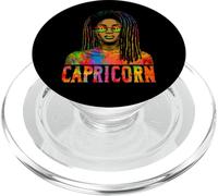 Capricorne Reine Loc'd Femme Noire Anniversaire Zodiac PopSockets PopGrip pour MagSafe