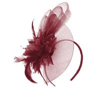 Caprilite Chapeau bibi avec plumes et chapeau pour mariage