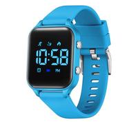 caprock Montre pour Enfants Garçons, Montres Sport pour Fille Garcon étanche 50 ATM Montre Digitale Enfant avec calcul de la Distance/Vibration, Double réveil/chronomètre-Bleu Foncé