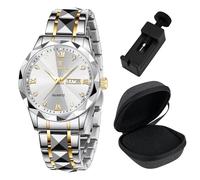 caprock Montre pour Homme, Montre à Quartz analogique étanche avec Date, en Acier Inoxydable, Style décontracté et Tendance, Blanc