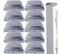 Caps de poteau de clôture 10pcs, caps poteau métallique épaissis carrés 3x3 pouces, topper clôture facile à installer pour jardin, capuchon extérieur 3x3