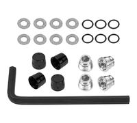 Caps de roue de roue Couvercle de noix de bord compatible avec Traxxas TRX4 TRX6 Axial Scx10 90046 Redcat Gen8 Tamiya 1/10 RC Crawler Car (noir)