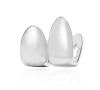 Caps pour Dents Plaquées Or 18K, Ensemble de Grillz Dentaires Hip Hop Crocs Vampire, Accessoires Fête pour Hommes et Femmes(Silver)