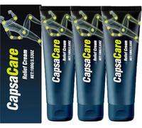 CapsaCare Crème Apaisante, Apaisement pour les Pieds, Ingrédients Naturels, Non Grasse et à Absorption Rapide, Pour les Pieds les Mains les Épaules le Cou, Pour Tous Types de Peau,3pcs