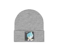 Capslab Bonnet Homme & Femme Dragon Ball Super, Bonnet Vegeta Original, Doux et Chaud, Gris, Bleu, Blanc, Taille TU