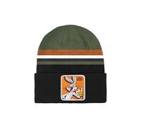 Capslab Bonnet Homme & Femme, Looney Tunes, Bonnet Bugs Bunny, Doux et Chaud, Vert, Noir, Orange, Gris, Taille TU