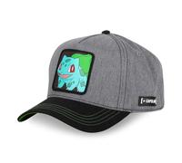 Capslab Bulbizarre Pokemon Denim Gris Foncé Noir Casquette réglable avec Snapback