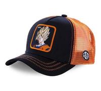 Capslab - CAPSLAB Casquette Trucker Dragon Ball Z San Goku 3 Noir et Orange