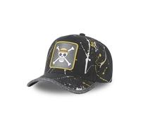Capslab Casquette baseball One Piece Skull Homme - Baseball - Noir | Gris | Jaune - Visière Arrondie