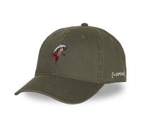 Capslab Casquette Dad Cap Lucky Luke Homme - Dad cap - Vert | Blanc | Rouge - Visière Arrondie Taille unique