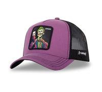 Capslab Casquette DC Comics Joker Homme - Trucker - Filet Rigide - Violet | Noir - Visière Arrondie Taille unique