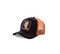 Capslab Casquette Dragon Ball Z Goku Saiyen Homme - Trucker - Filet Rigide - Noir | Orange | Jaune - Visière Arrondie