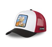 Casquette Homme & Femme Astérix, Casquette Trucker, Ajustable avec Snapback Taille TU Blanc/Rouge/Noir
