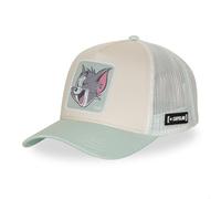 Capslab Casquette Homme & Femme Tom et Jerry, Casquette Trucker, Ajustable par Snapback, Beige Taille Unique