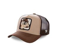 Capslab Casquette Looney Tunes Taz – Trucker filet marron et écru – Visière arrondie – Junior