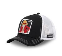 Casquette Homme & Femme One Piece, Casquette Trucker Luffy, Ajustable et Authentique, Noir, Blanc, Taille TU