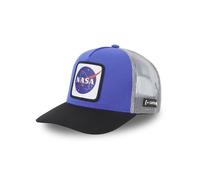 Capslab Casquette Trucker microfibre Nasa Homme - Trucker - Filet - Bleu | Gris | Noir - Visière Arrondie