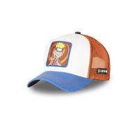Capslab Casquette trucker Naruto Uzumaki Homme - Trucker - Filet Rigide - Blanc | Bleu | Orange - Visière Arrondie
