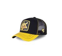 Capslab Casquette Trucker Pokemon Pikachu Homme - Trucker - Filet Rigide - Noir | Jaune | Gris - Visière Arrondie