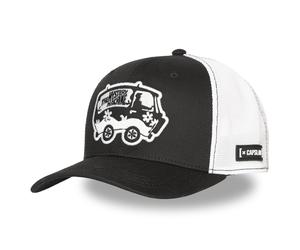 CAPSLAB Casquette Trucker PREMIUM SCOOBYDOO VAN GLOW Mesh Noire/Blanche