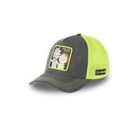 Capslab Casquette trucker Rick et Morty Homme - Trucker - Filet Souple - Gris | Vert | Noir - Visière Arrondie Taille unique