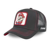 CAPSLAB Casquette Trucker Super Mario Noir/Rouge Mesh Logo Patch Neuf