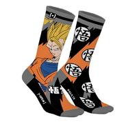 Capslab Chaussette Homme Dragon Ball Super, 1 Paire de Chaussettes Fantaisie Homme, Orange Taille 43/46