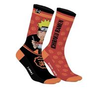 Capslab Chaussette Homme Naruto Shippuden, 1 Paire de Chaussettes Fantaisie Homme, Rouge Taille 43/46