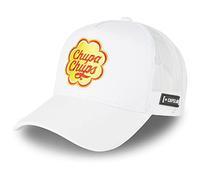 Capslab CHUPASCHUPS Casquette Homme, Femme et Adolescent - Casquette Baseball Homme avec Filet Taille Unique - Super idée Cadeau (Blanc)