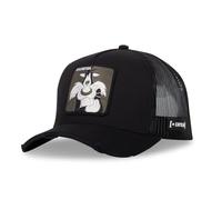 Capslab Sylvestre Looney Tunes Look Usagé Noir Casquette de Camionneur Réglable